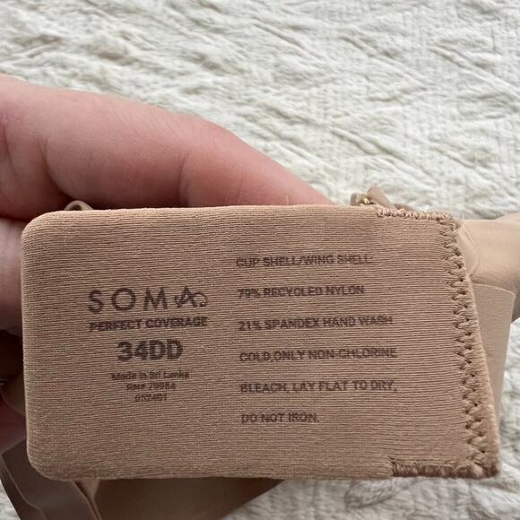 Soma Perfect Coverage Nude Bra 34DD - Picture 7 of 8